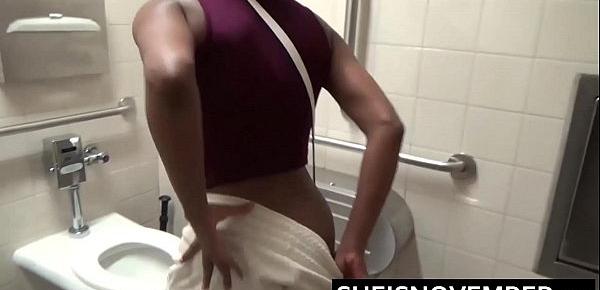  Provocative Msnovember Blowjob In Public Diner Restroom By Young Ebony Seducing White Man HD
